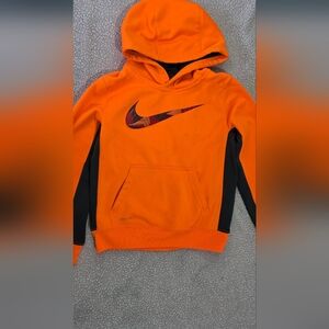 Nike Orange and Black Hoodie